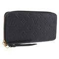 LOUIS VUITTON Monogram Empreinte Zippy Long Wallet Black M61864 LV Auth 207051