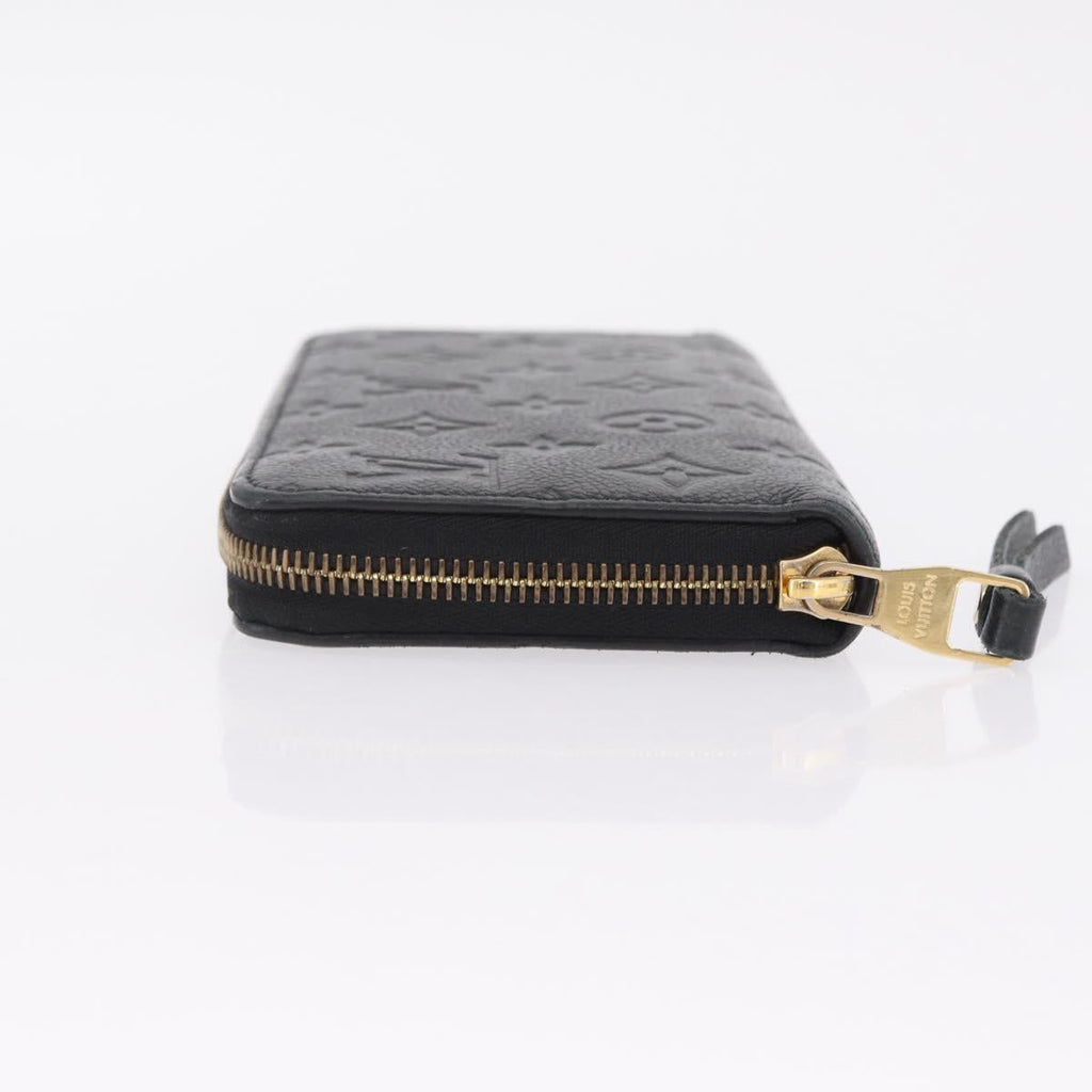 LOUIS VUITTON Monogram Empreinte Zippy Long Wallet Black M61864 LV Auth 207051