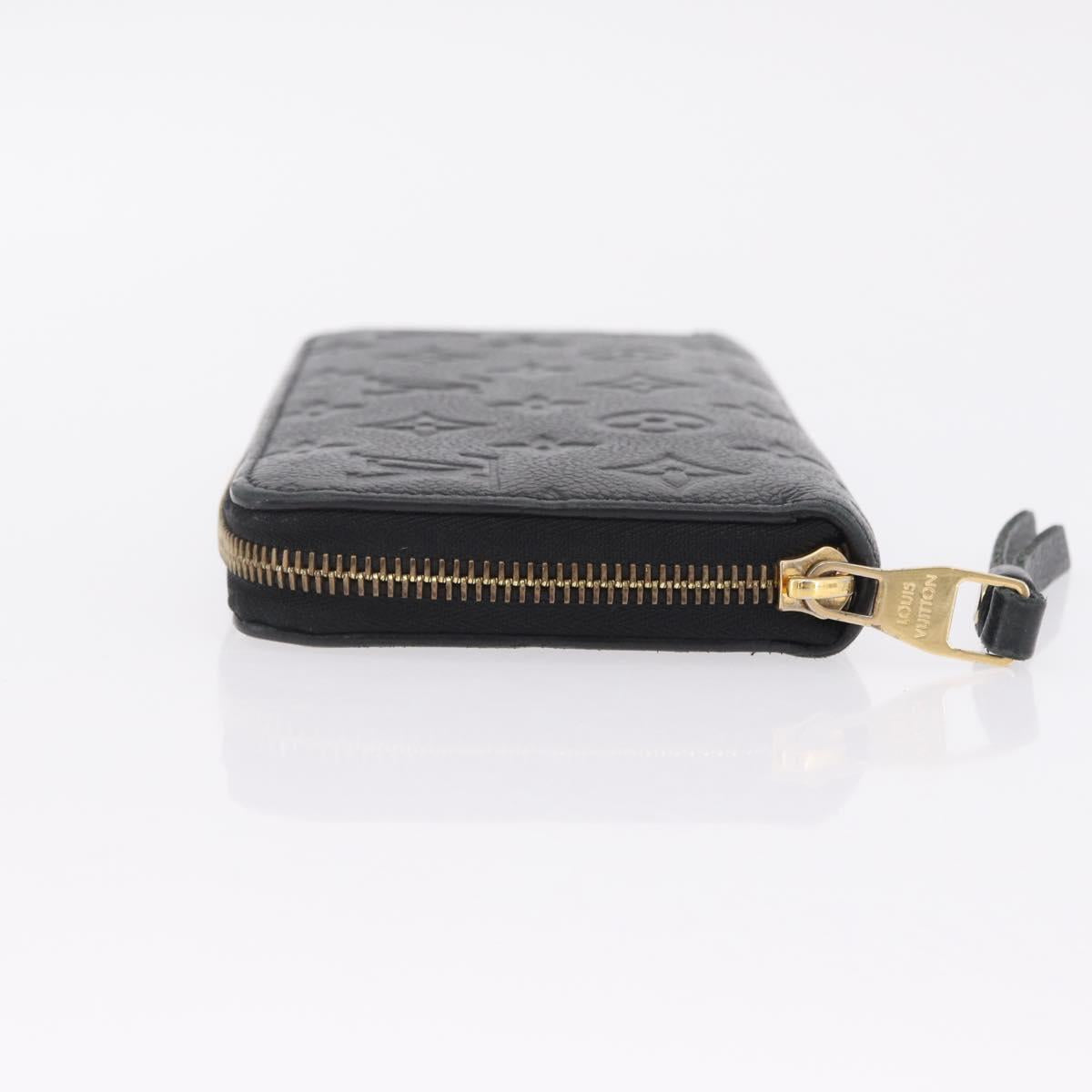 LOUIS VUITTON Monogram Empreinte Zippy Long Wallet Black M61864 LV Auth 207051