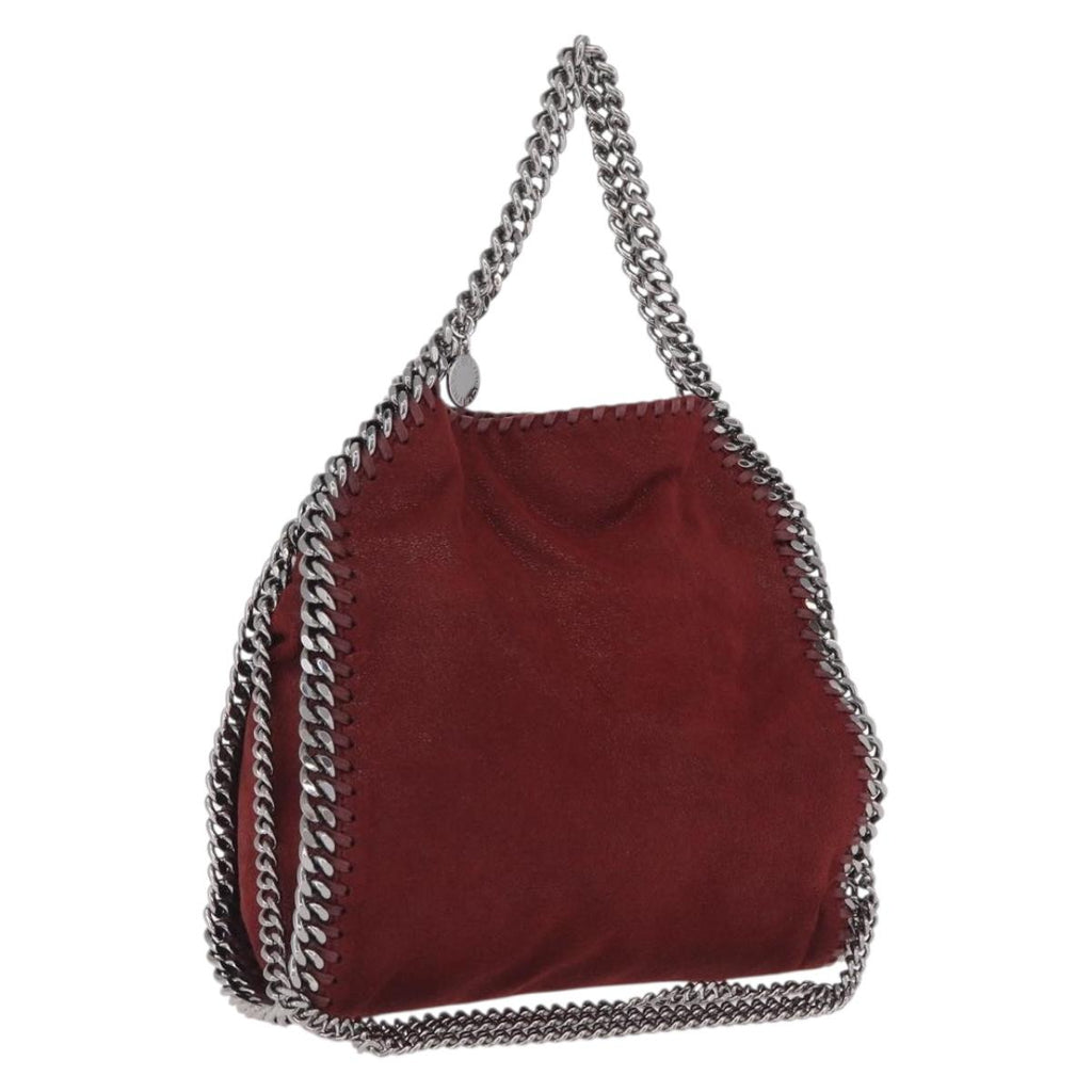 Stella McCartney Chain Falabella Bag Polyester Bordeaux 371223 Auth 207062A