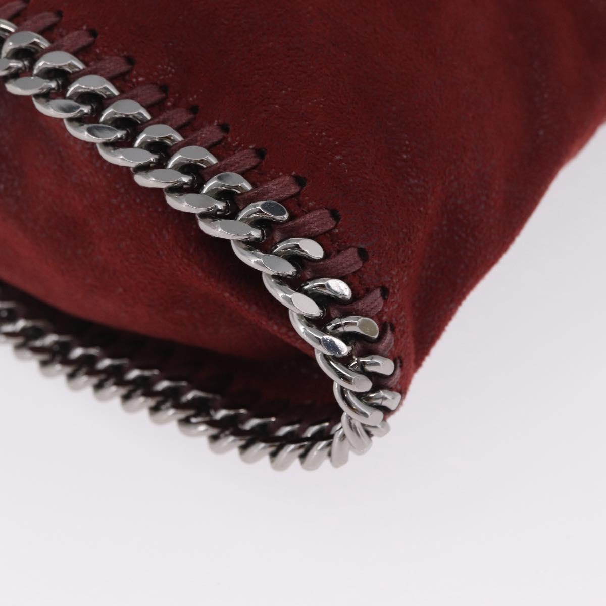 Stella McCartney Chain Falabella Bag Polyester Bordeaux 371223 Auth 207062A