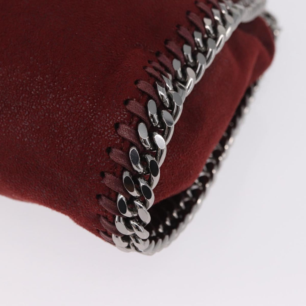 Stella McCartney Chain Falabella Bag Polyester Bordeaux 371223 Auth 207062A