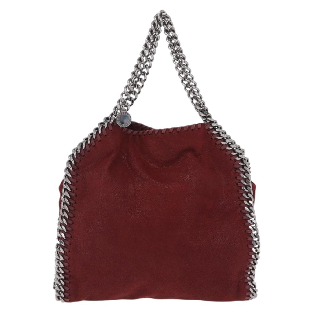 Stella McCartney Chain Falabella Bag Polyester Bordeaux 371223 Auth 207062A