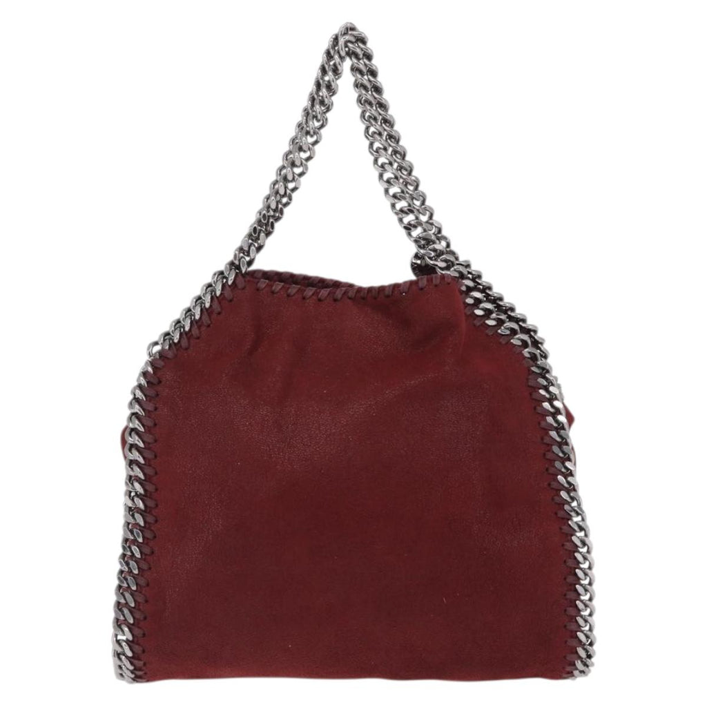 Stella McCartney Chain Falabella Bag Polyester Bordeaux 371223 Auth 207062A