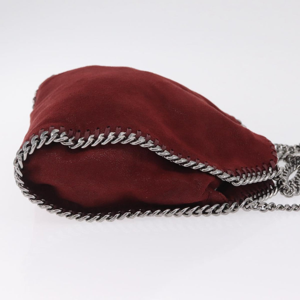 Stella McCartney Chain Falabella Bag Polyester Bordeaux 371223 Auth 207062A
