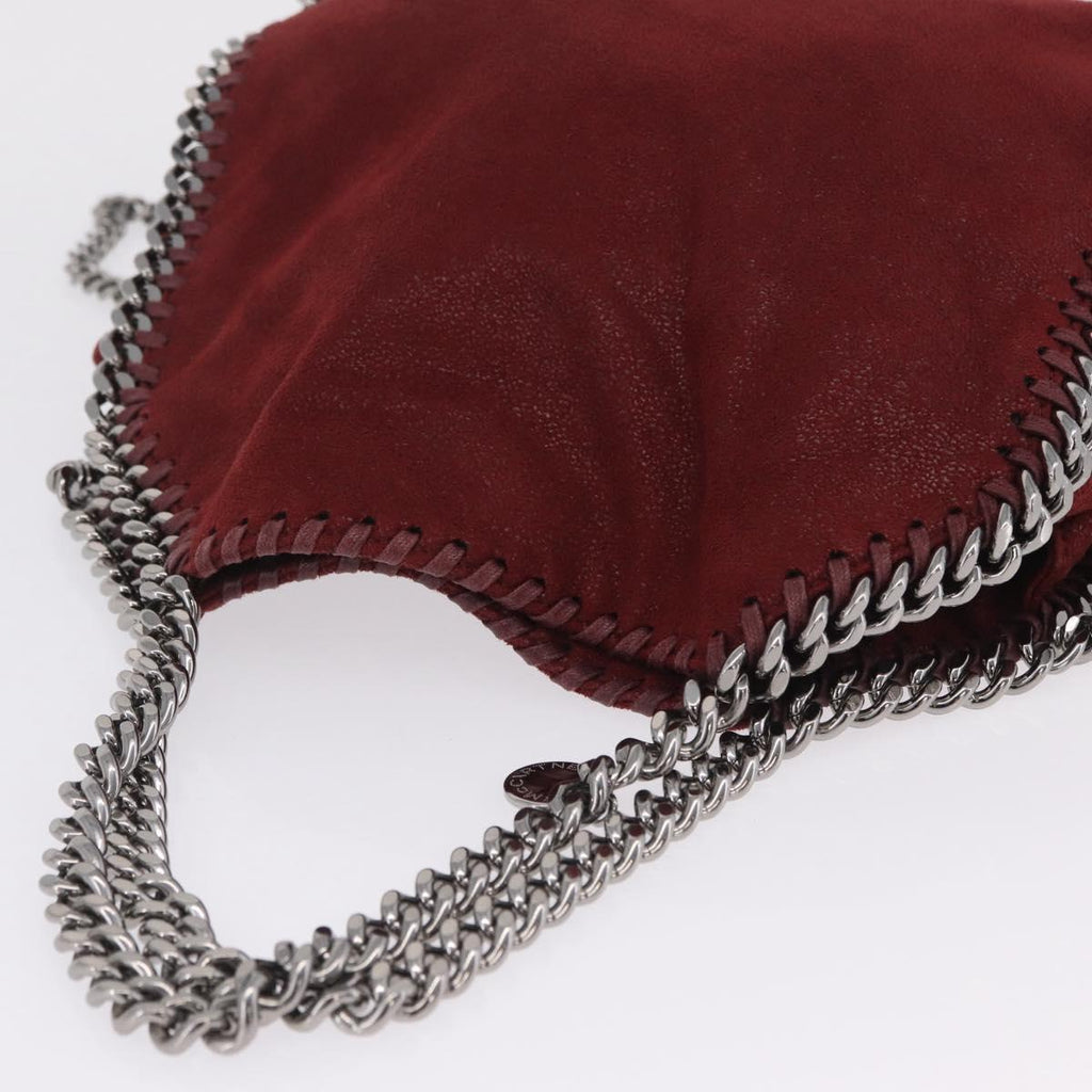 Stella McCartney Chain Falabella Bag Polyester Bordeaux 371223 Auth 207062A