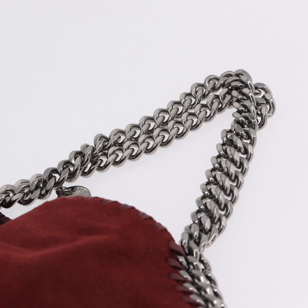 Stella McCartney Chain Falabella Bag Polyester Bordeaux 371223 Auth 207062A