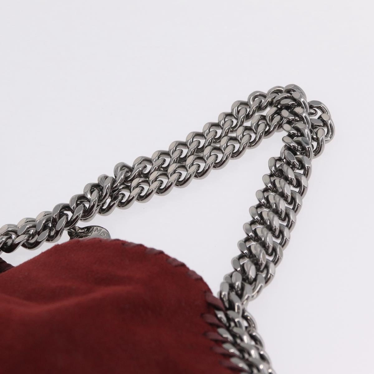 Stella McCartney Chain Falabella Bag Polyester Bordeaux 371223 Auth 207062A