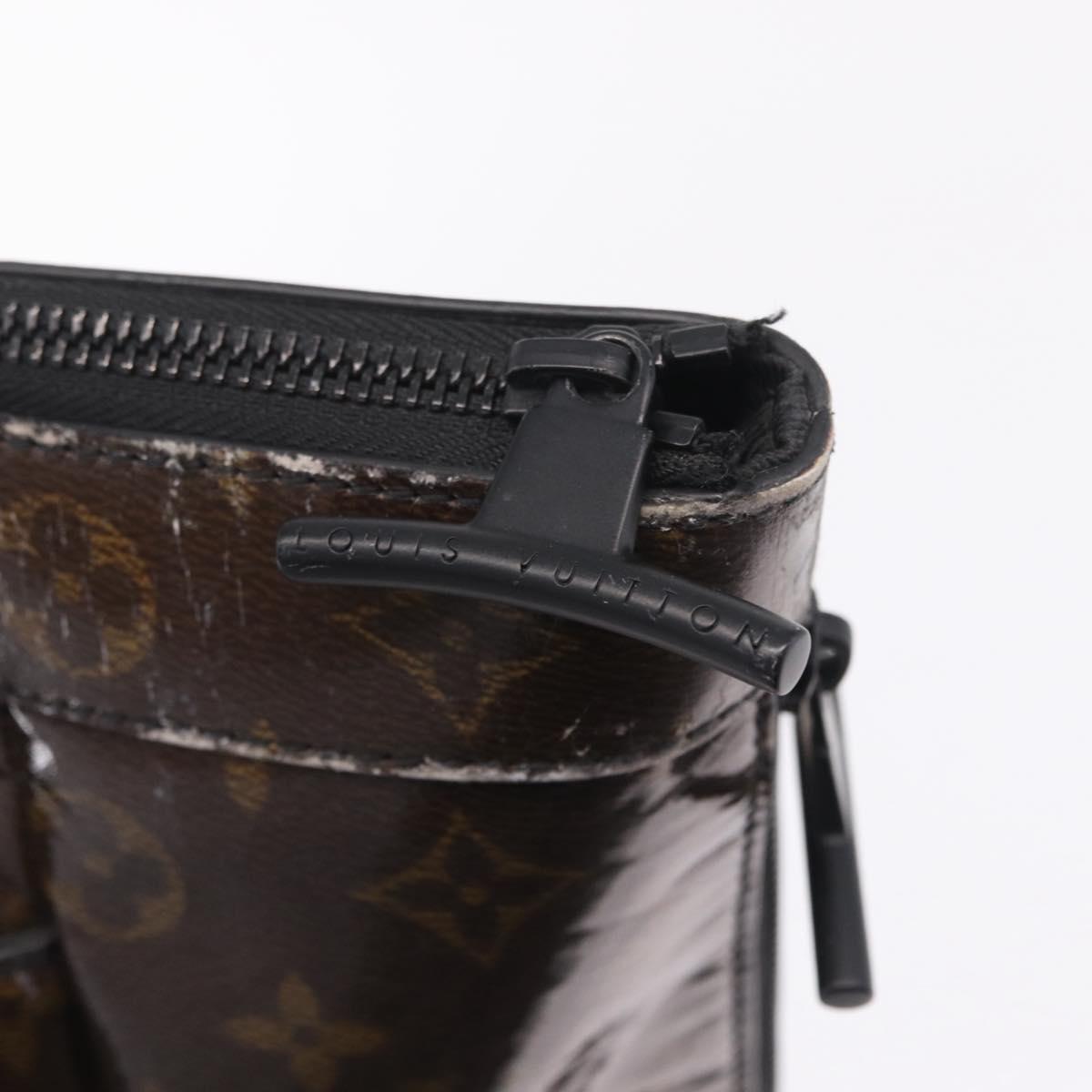 LOUIS VUITTON Monogram Eclipse Glaze Zipped Tote Backpack M43900 LV Auth 207073