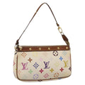 LOUIS VUITTON Monogram Multicolor Pochette Accessoires White M92649 Auth 207223