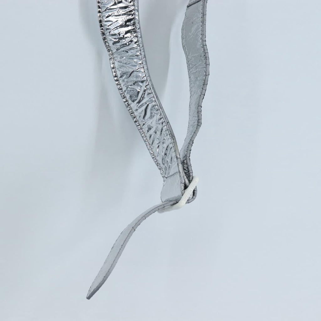 LOUIS VUITTON Best Mid Layer Jacket Leather Wool L Silver LV Auth 207389M