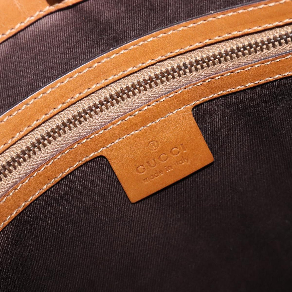 GUCCI GG Canvas Shoulder Bag Brown Gold 109097 Auth 207462