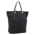 GUCCI GG Canvas Hand Bag Black Gold Tone 002 1097 Auth 207751