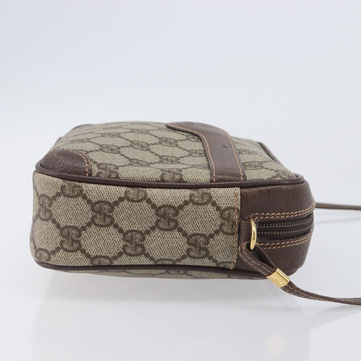 GUCCI GG Supreme Shoulder Bag PVC Beige Gold 007 115 6423 Auth 207837