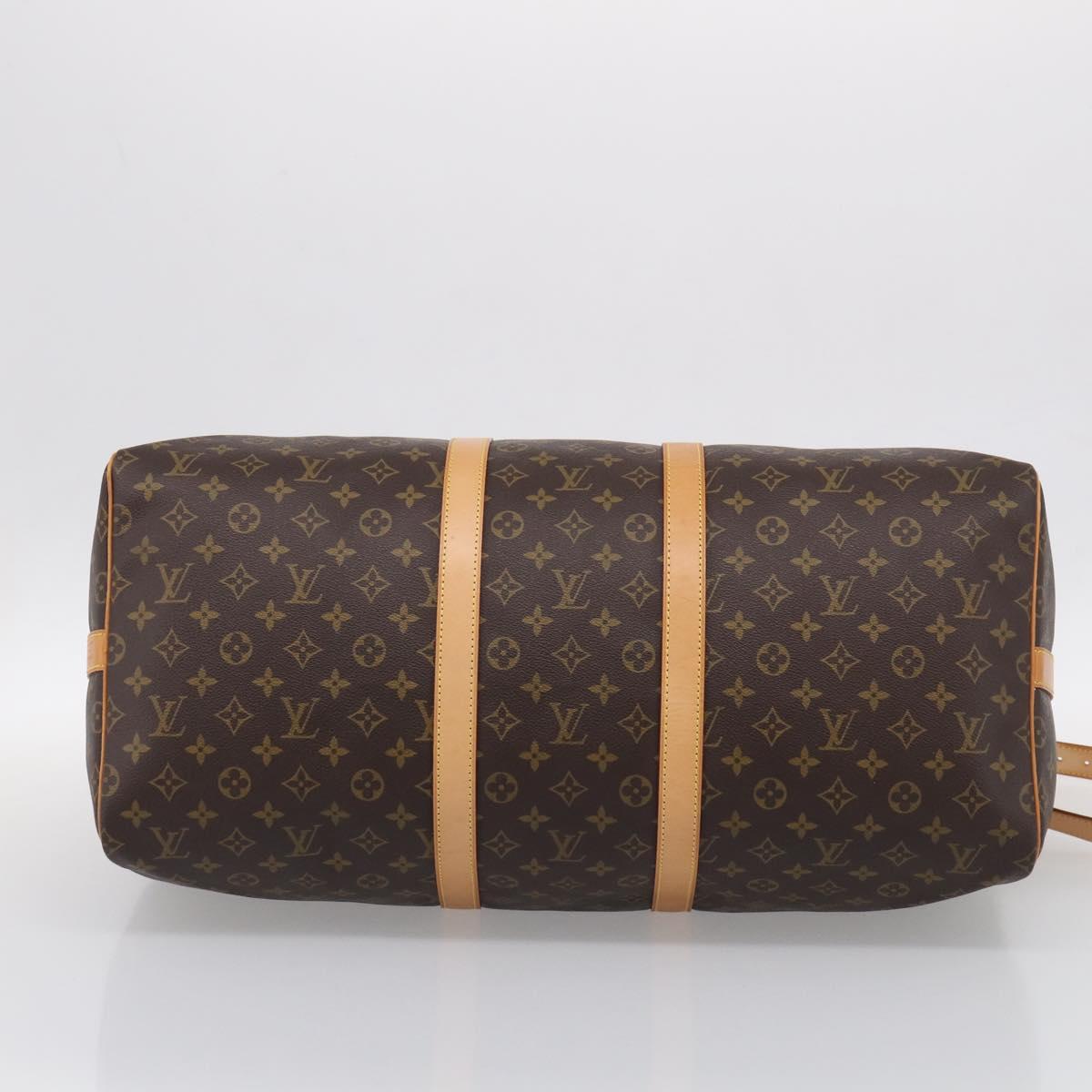 LOUIS VUITTON Monogram Keepall Bandouliere 55 Boston Bag M41414 LV Auth 208077V