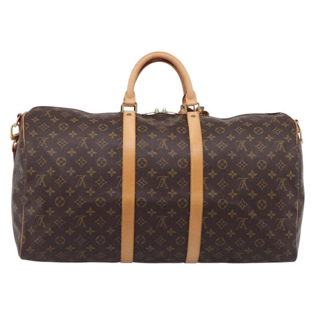 LOUIS VUITTON Monogram Keepall Bandouliere 55 Boston Bag M41414 LV Auth 208077V
