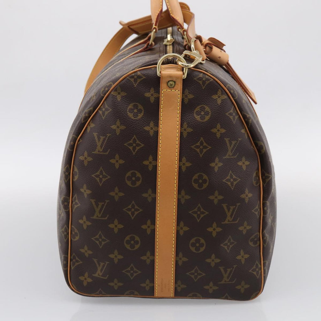 LOUIS VUITTON Monogram Keepall Bandouliere 55 Boston Bag M41414 LV Auth 208077V