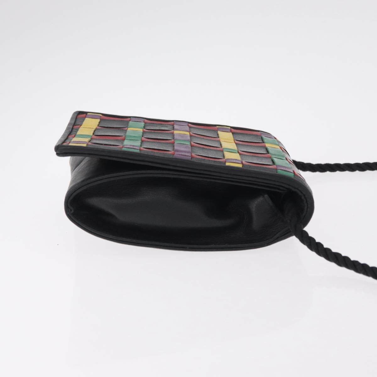 FENDI Shoulder Bag Leather Multicolor Auth 208320A
