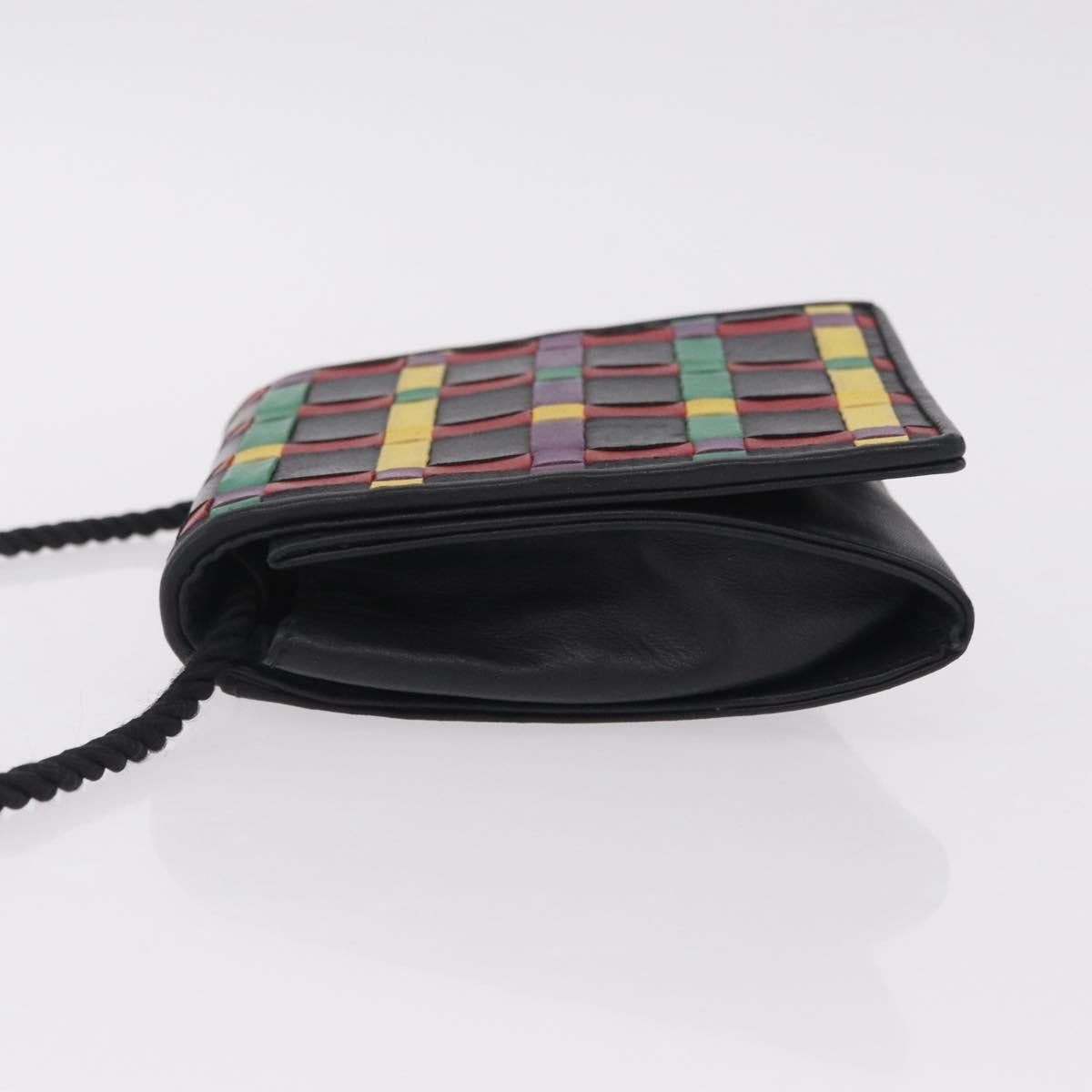 FENDI Shoulder Bag Leather Multicolor Auth 208320A