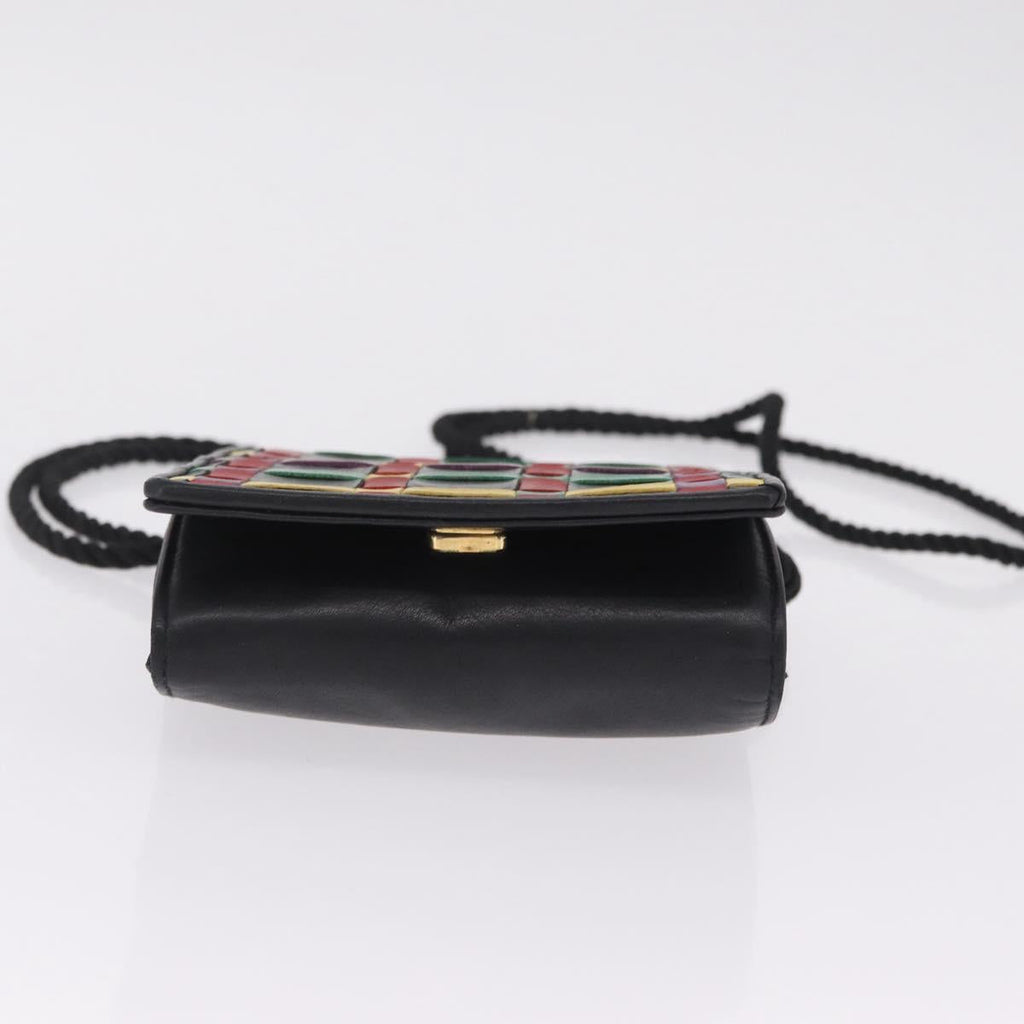 FENDI Shoulder Bag Leather Multicolor Auth 208320A