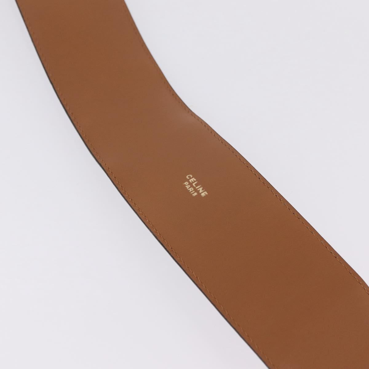 CELINE Belt Leather Purple Gold Auth 208323V