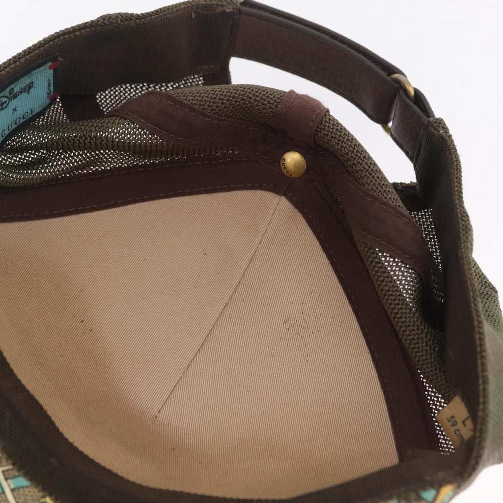 GUCCI GG Supreme GUCCIxDisney Cap PVC L Beige 648843 Auth 208355