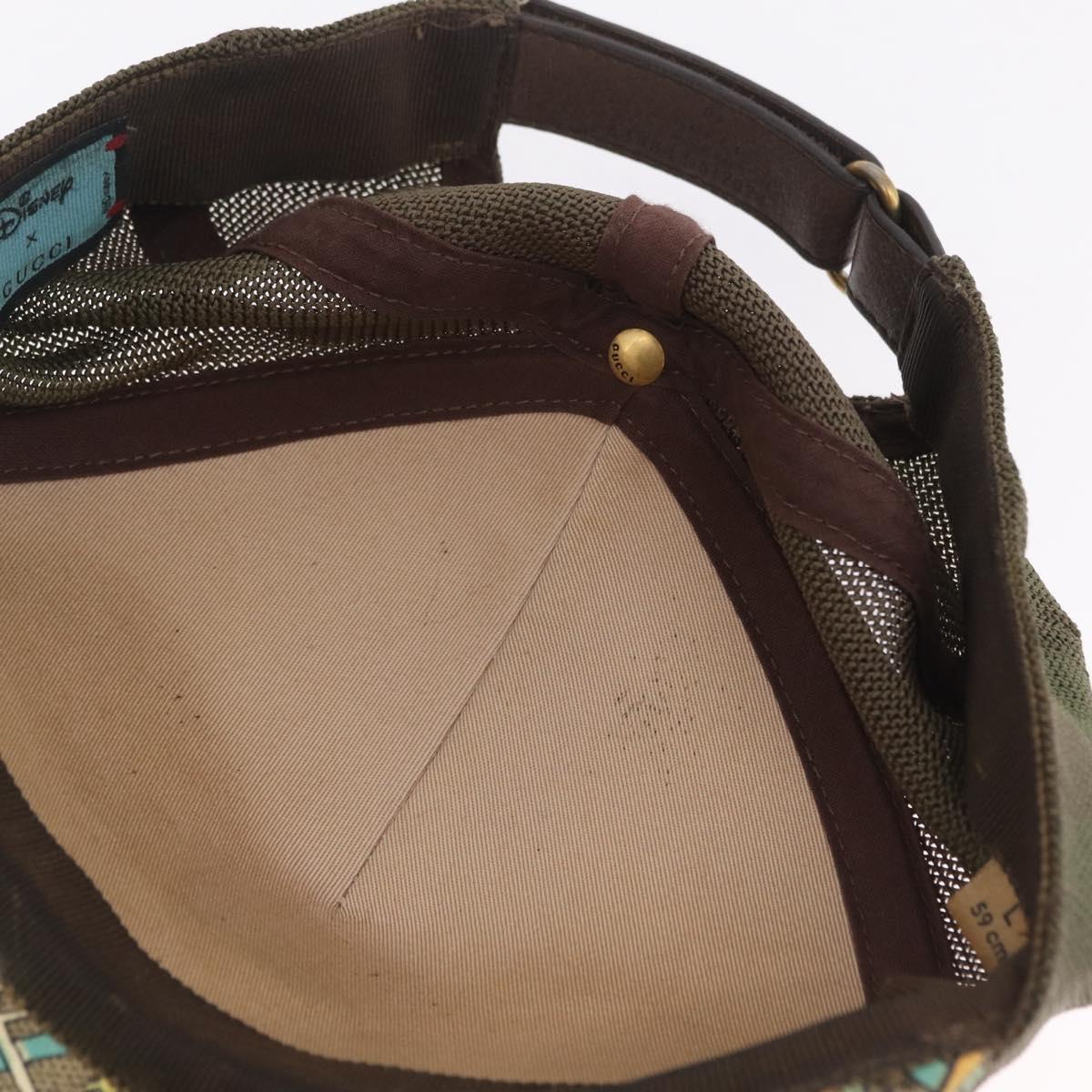 GUCCI GG Supreme GUCCIxDisney Cap PVC L Beige 648843 Auth 208355