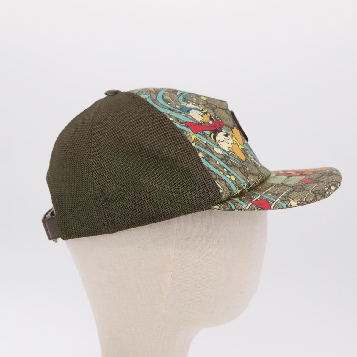 GUCCI GG Supreme GUCCIxDisney Cap PVC L Beige 648843 Auth 208355