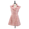 CHANEL One Piece Dress Tweed 36 Pink CC Auth 208357M