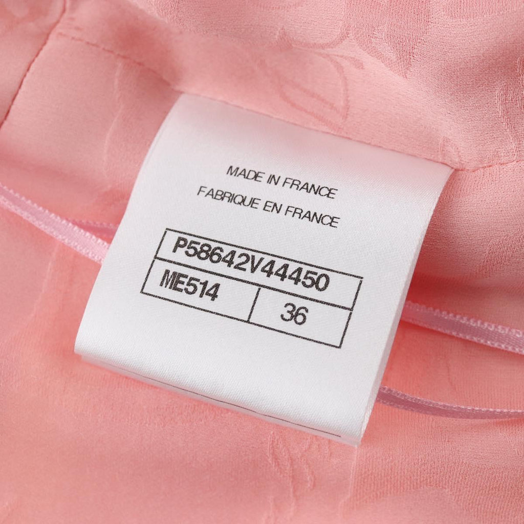 CHANEL One Piece Dress Tweed 36 Pink CC Auth 208357M