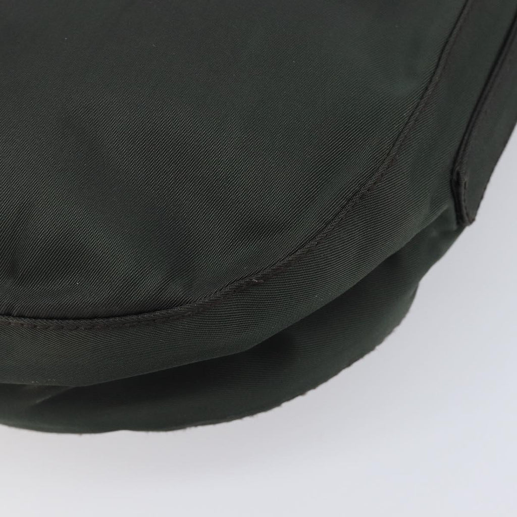 PRADA Chain Shoulder Bag Nylon Green Auth 208438A