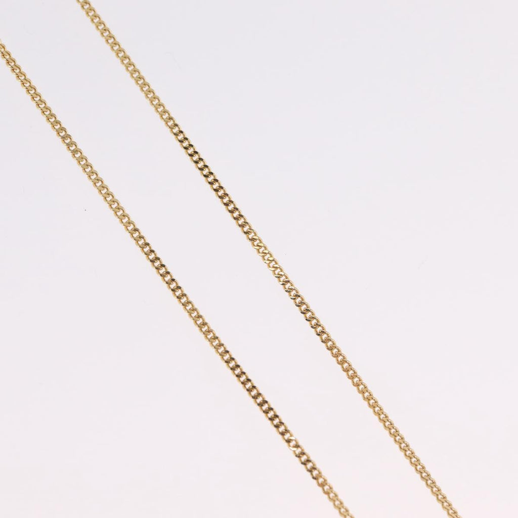 Christian Dior Necklace Metal Gold Tone Auth 208529V