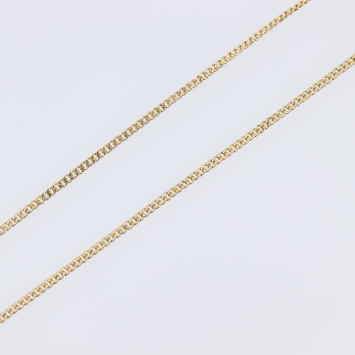 Christian Dior Necklace Metal Gold Tone Auth 208534