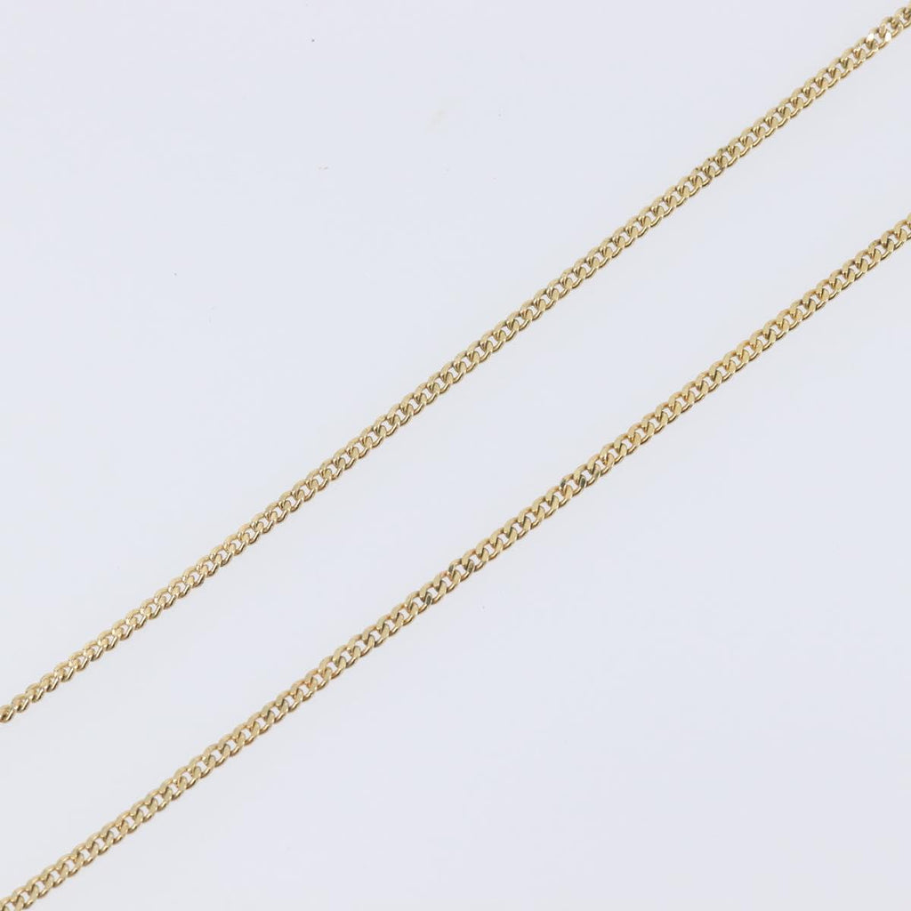 Christian Dior Necklace Metal Gold Tone Auth 208534