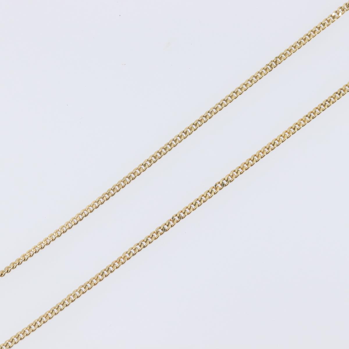 Christian Dior Necklace Metal Gold Tone Auth 208534