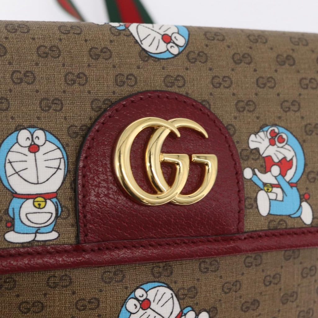 GUCCI Micro GG Supreme Doraemon Fujiko-Pro Waist PVC Beige 647817 Auth 208599M