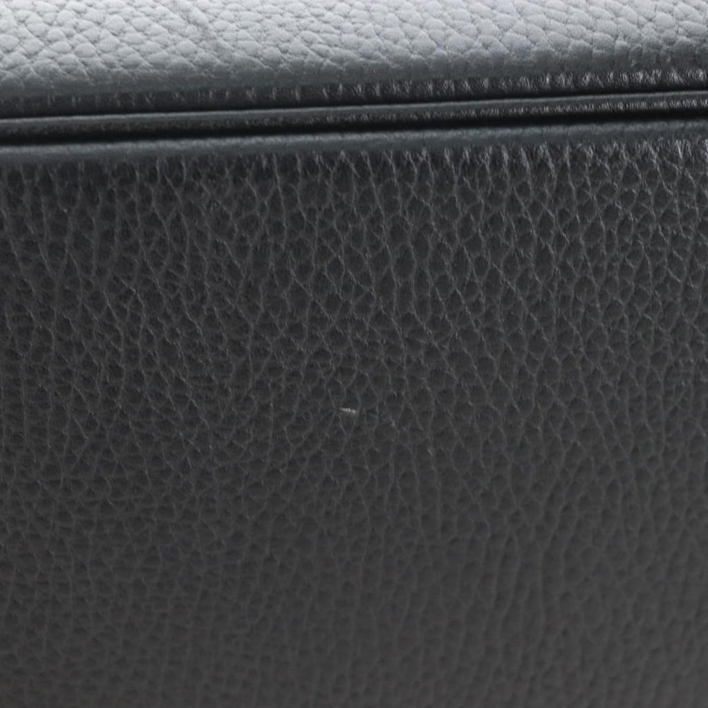 HERMES Birkin 40 Hand Bag Taurillon Clemence Black Gold Tone Auth 209093SM