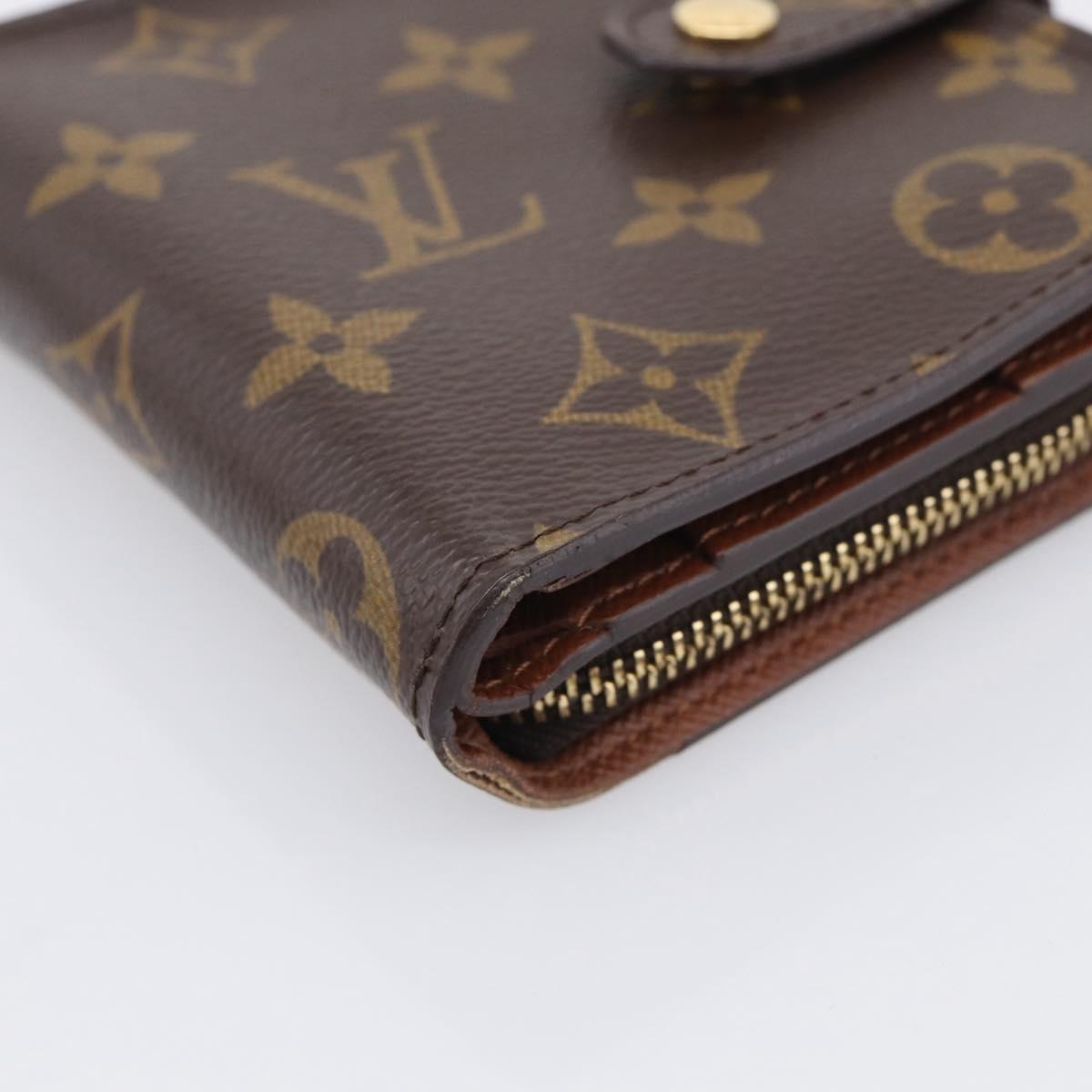 LOUIS VUITTON Monogram Compact Zip Wallet M61667 LV Auth 209378V