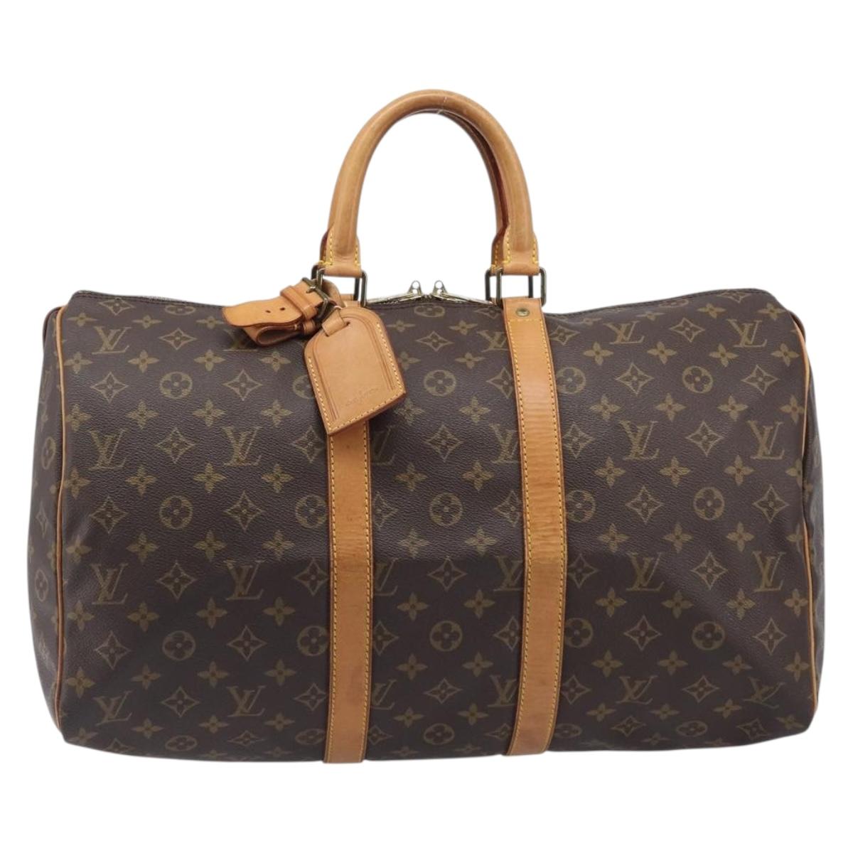 LOUIS VUITTON Monogram Keepall 45 Boston Bag M41428 LV Auth 209525A