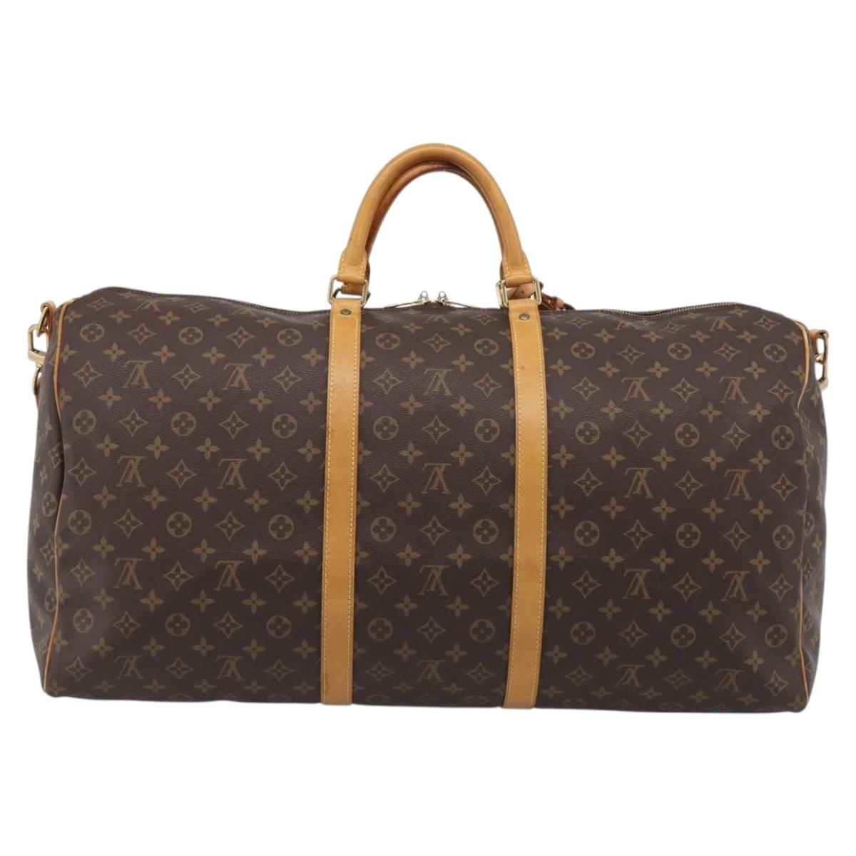 LOUIS VUITTON Monogram Keepall Bandouliere 60 Boston Bag M41412 LV Auth 209530V