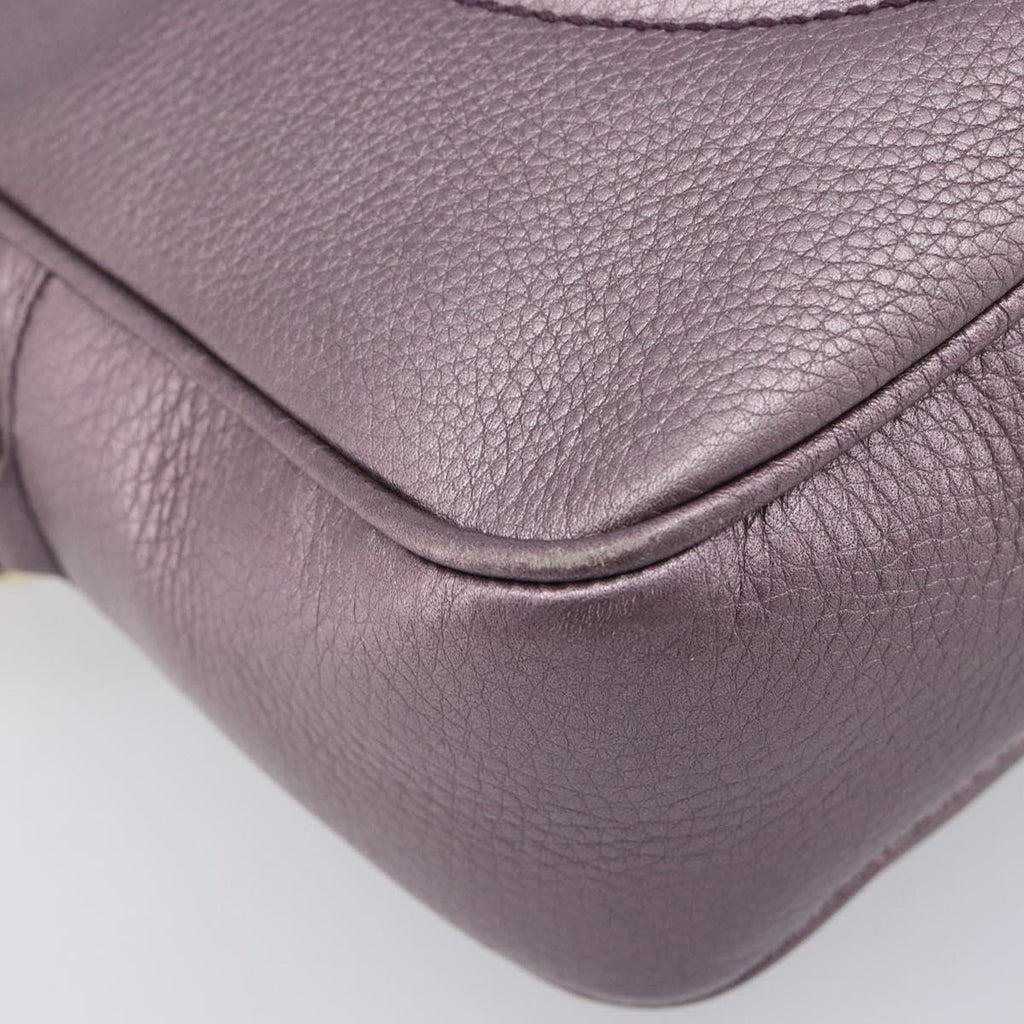 GUCCI Soho Shoulder Bag Leather Pink Gold Tone 308364 Auth 209608A