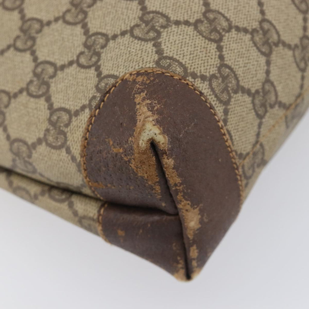 GUCCI GG Supreme Web Sherry Line Tote Bag PVC Beige 002 983 0163 Auth 209738