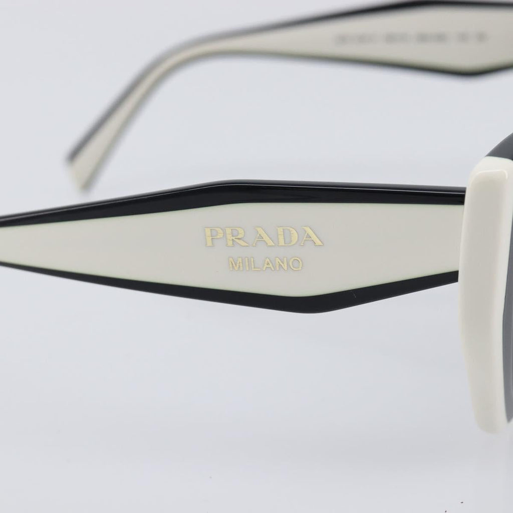 PRADA Sunglasses Plastic Black Gold Auth 209848