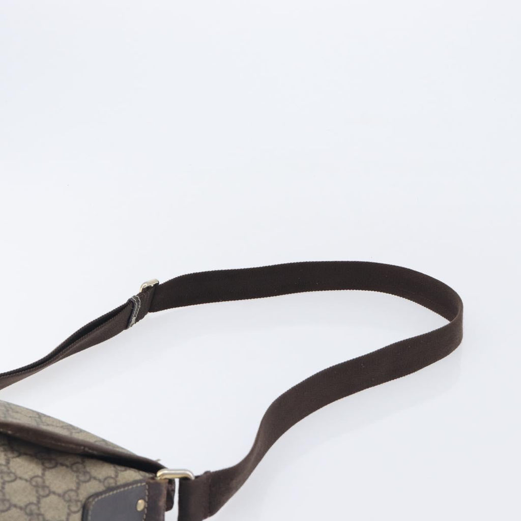 GUCCI GG Supreme Shoulder Bag PVC Beige Gold 223666 Auth 209864
