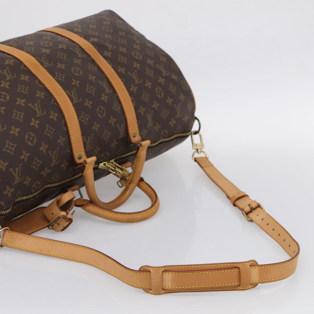 LOUIS VUITTON Monogram Keepall Bandouliere 50 Boston Bag M41416 LV Auth 209898V