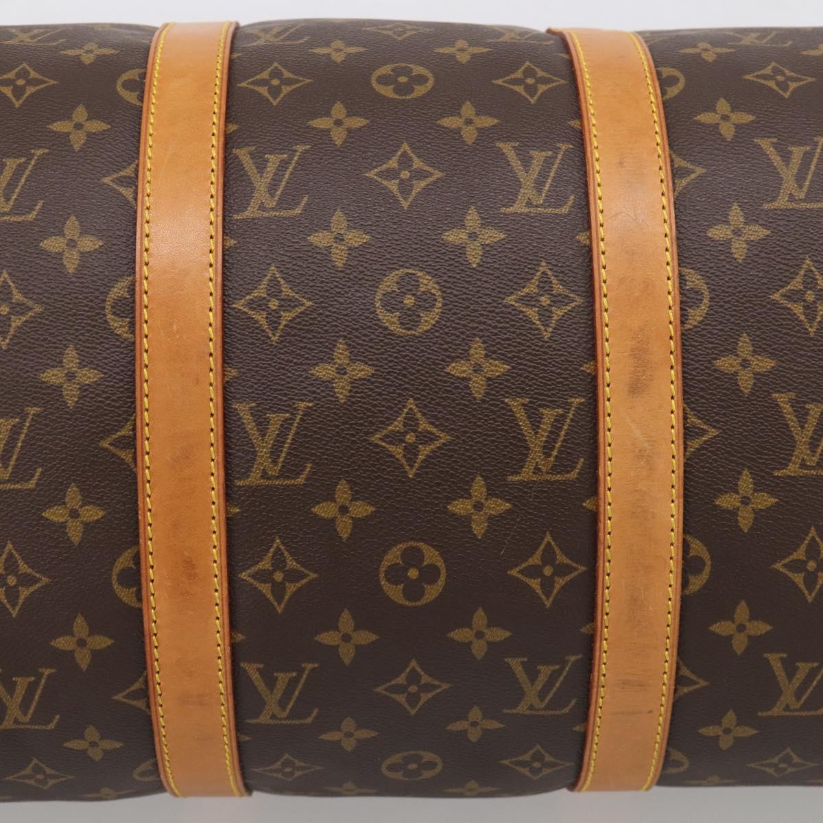 LOUIS VUITTON Monogram Keepall Bandouliere 50 Boston Bag M41416 LV Auth 209898V