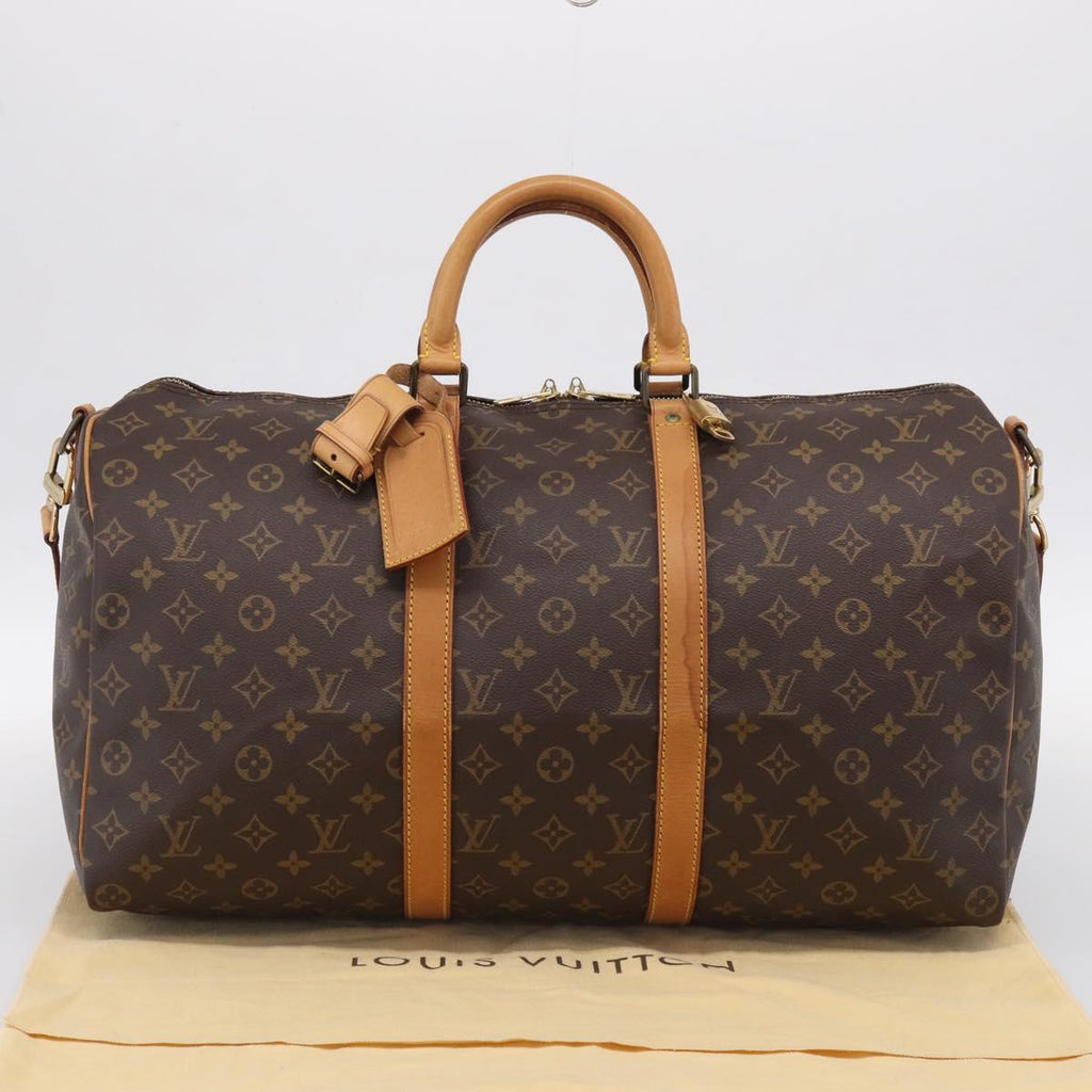LOUIS VUITTON Monogram Keepall Bandouliere 50 Boston Bag M41416 LV Auth 209898V