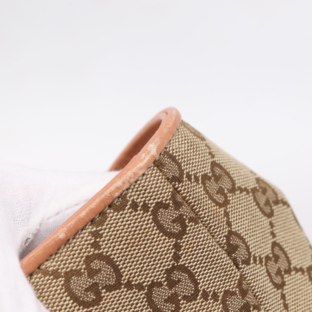 GUCCI GG Canvas Tote Bag Beige Gold 269956 Auth 209910