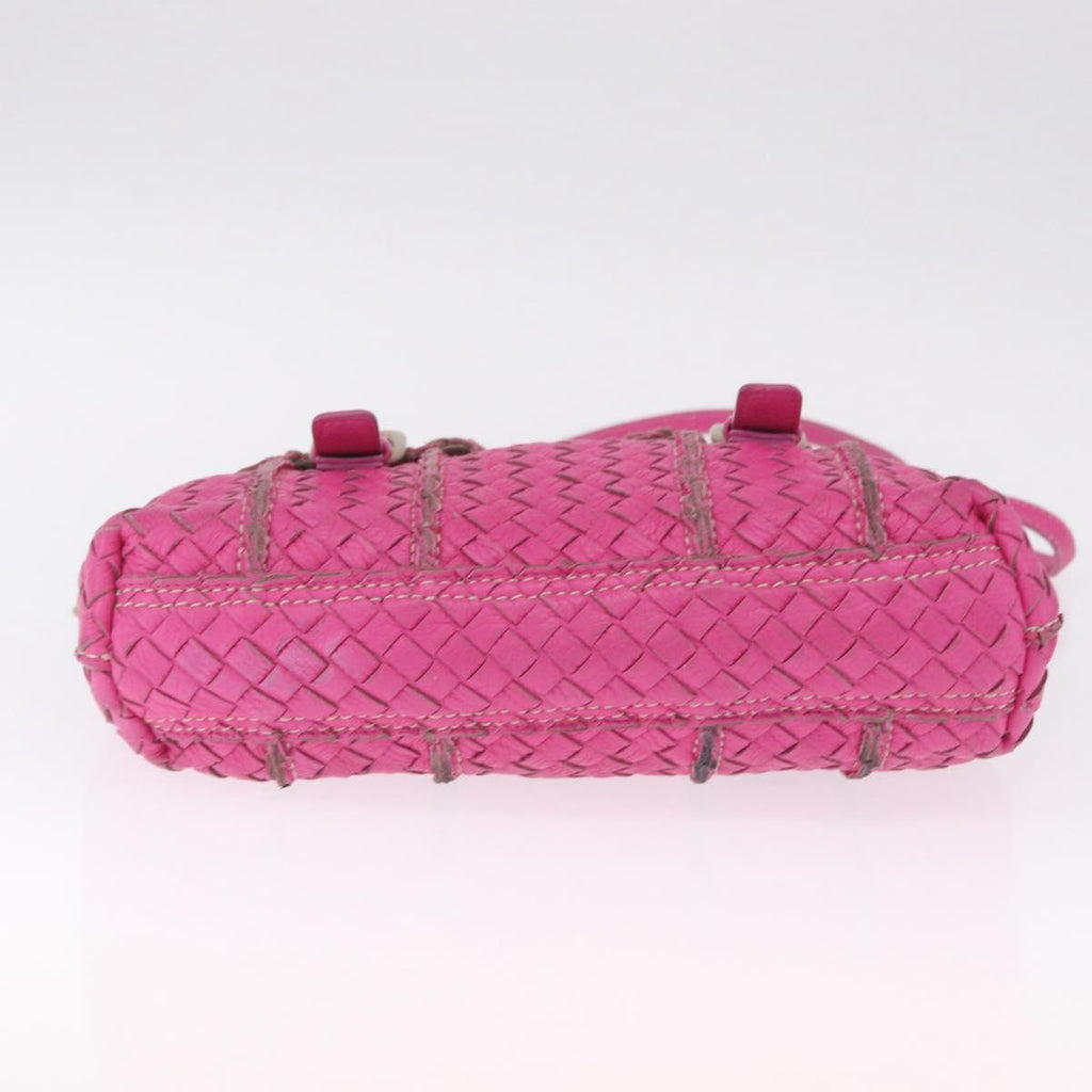 Bottega Veneta INTRECCIATO Hand Bag Leather 2way Pink Auth 210001A