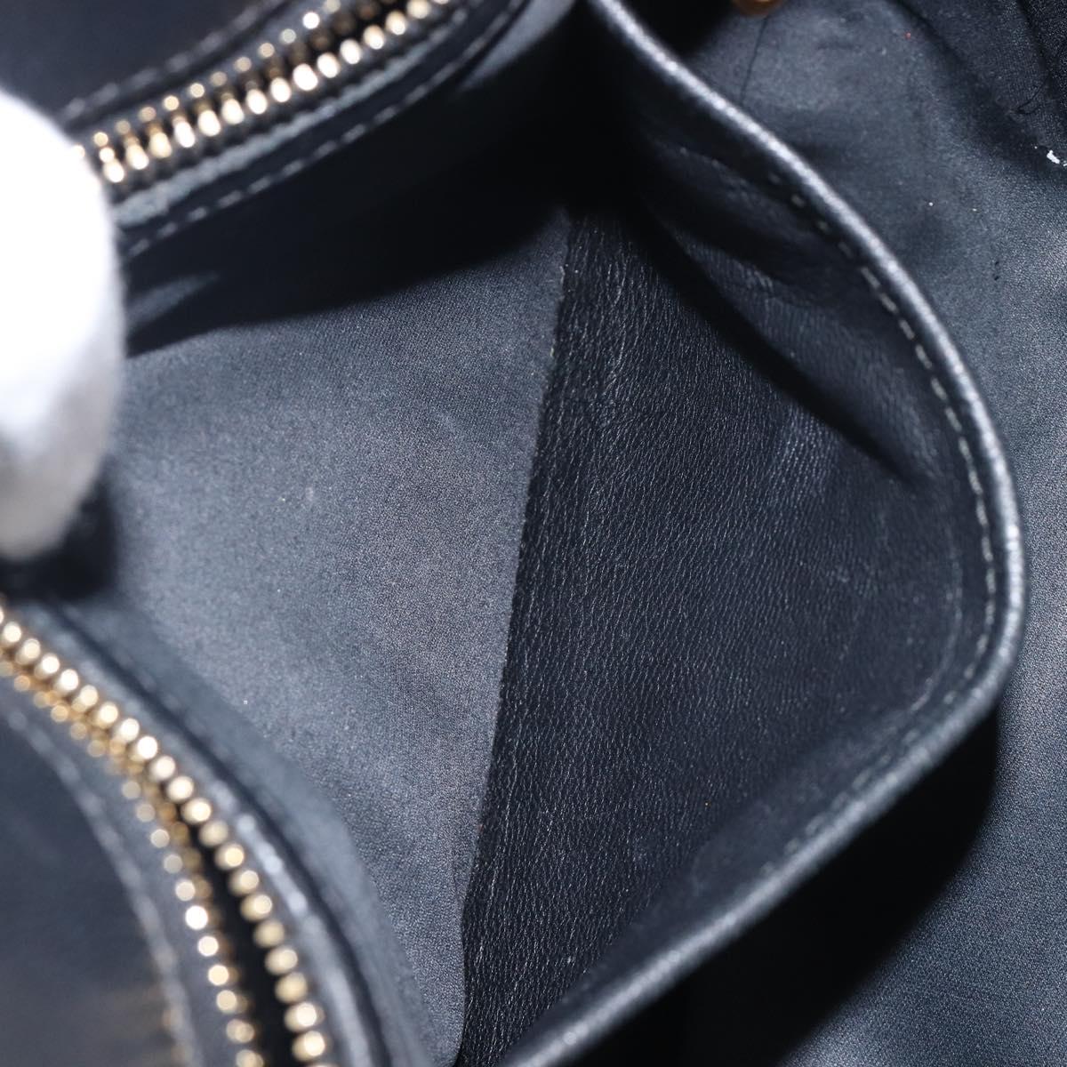 Miu Miu Matelasse Hand Bag Leather 2way Black Gold Auth 210009